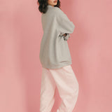 Fancy Fleece Cuffed Leg Sweatpants - Pale Pink