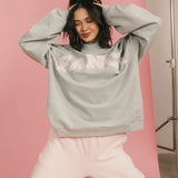 Fancy Oversized Fleece Mockneck - Light Grey Heather