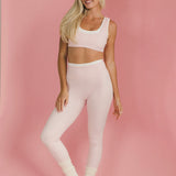 Fancy FitFlow Double Lined Leggings - Pale Pink