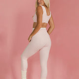 Fancy FitFlow Double Lined Leggings - Pale Pink