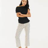 Lexi Asymetrical Off Shoulder Ruched Top - Black