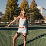 FitFlow Mini Skirt - Powder Blue/Red