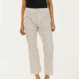 Virgina Polka Dot High Waisted Pants - White