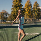 Fancy FitFlow Outline Tank -  Powder Blue/Red