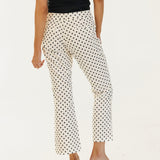 Virgina Polka Dot High Waisted Pants - White