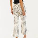Virgina Polka Dot High Waisted Pants - White