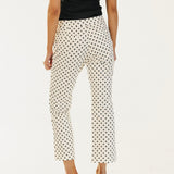 Virgina Polka Dot High Waisted Pants - White