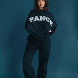 Fancy Fleece Cuffed Leg Sweatpants - Sapphire Navy