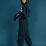 Fancy Fleece Cuffed Leg Sweatpants - Sapphire Navy