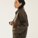 Mallie Faux Leather Jacket - Mocha
