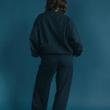 Fancy Fleece Cuffed Leg Sweatpants - Sapphire Navy