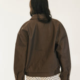Mallie Faux Leather Jacket - Mocha