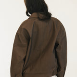 Mallie Faux Leather Jacket - Mocha