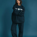 Fancy Fleece Cuffed Leg Sweatpants - Sapphire Navy