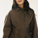 Mallie Faux Leather Jacket - Mocha