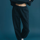 Fancy Fleece Cuffed Leg Sweatpants - Sapphire Navy