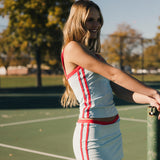 FitFlow Mini Skirt - Powder Blue/Red