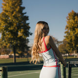 Fancy FitFlow Outline Tank -  Powder Blue/Red