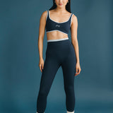 Fancy FitFlow Double Lined Leggings - Sapphire Navy/Breeze Blue