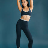 Fancy FitFlow Double Lined Leggings - Sapphire Navy/Breeze Blue