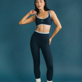 Fancy FitFlow Double Lined Leggings - Sapphire Navy/Breeze Blue
