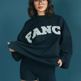 Fancy Oversized Fleece Mockneck - Sapphire Navy