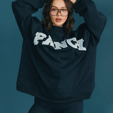 Fancy Oversized Fleece Mockneck - Sapphire Navy
