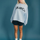 Fancy Oversized Fleece Mockneck - Breeze Blue