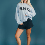 Fancy Oversized Fleece Mockneck - Breeze Blue