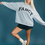 Fancy Oversized Fleece Mockneck - Breeze Blue