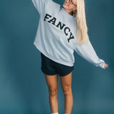 Fancy Oversized Fleece Mockneck - Breeze Blue