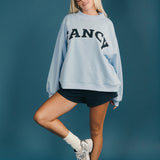 Fancy Oversized Fleece Mockneck - Breeze Blue