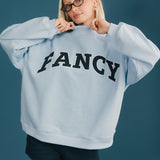 Fancy Oversized Fleece Mockneck - Breeze Blue