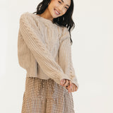 Maggie Cable Knit Sweater - Neutral