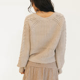 Maggie Cable Knit Sweater - Neutral
