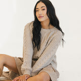 Maggie Cable Knit Sweater - Neutral