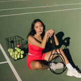 Fancy FitFlow Double Lined Shorts - Red/Powder Blue