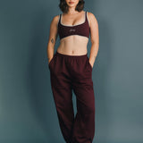 Fancy FitFlow Core Bra - Merlot/Mint Green