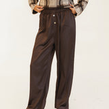 Addi Straight Leg Pants - Brown