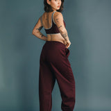 Fancy FitFlow Core Bra - Merlot/Mint Green