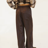Addi Straight Leg Pants - Brown