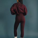 Fancy FitFlow Double Lined Leggings - Merlot/Mint Green