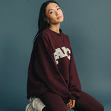 Fancy Oversized Fleece Mockneck - Merlot