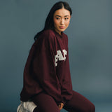 Fancy Oversized Fleece Mockneck - Merlot