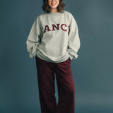 Fancy Fleece Wide Leg Sweatpants - Merlot