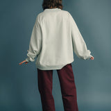 Fancy Oversized Fleece Mockneck - Mint Green