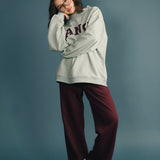 Fancy Fleece Wide Leg Sweatpants - Merlot