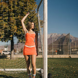 FitFlow Mini Skirt - Orange/White