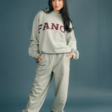 Fancy Fleece Cuffed Leg Sweatpants - Mint Green