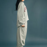 Fancy Fleece Cuffed Leg Sweatpants - Mint Green